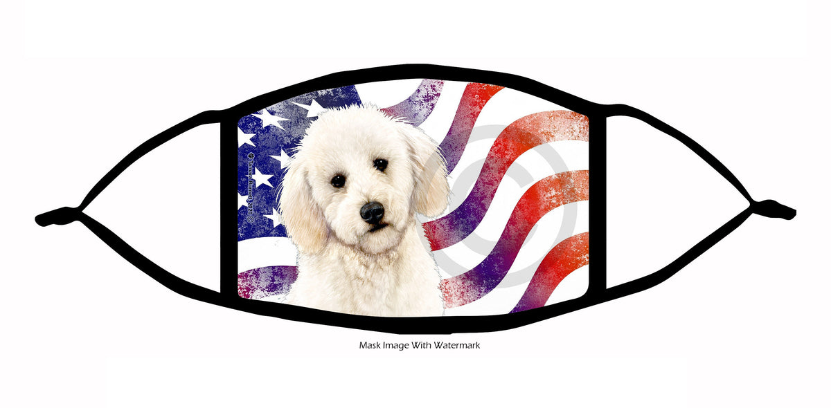 Labradoodle (White) Face Mask