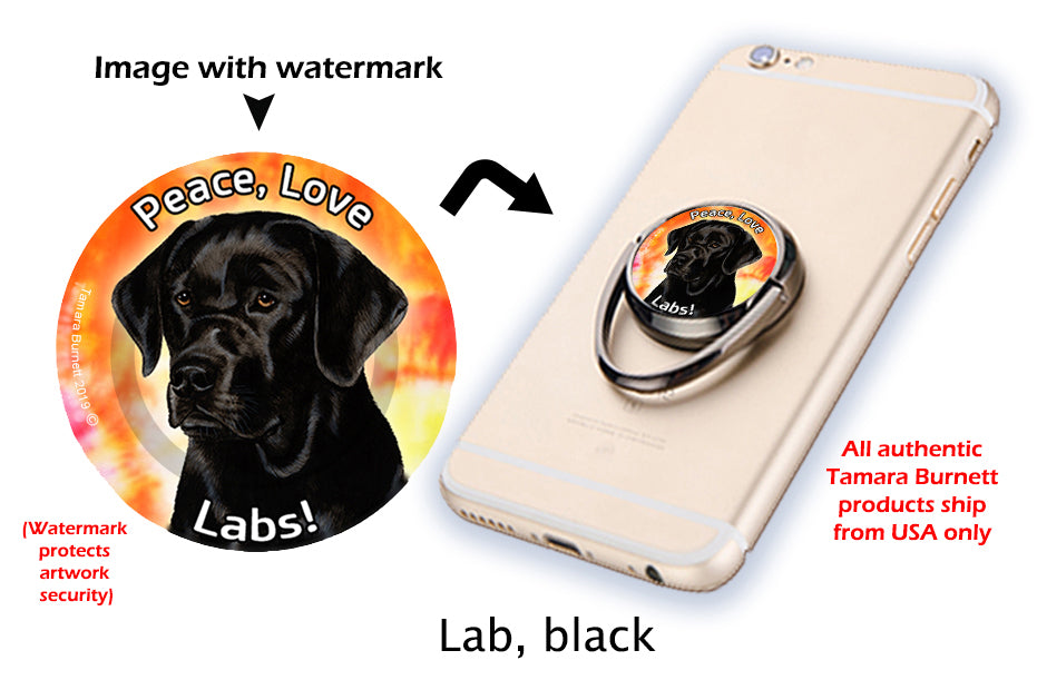 Labrador Black Phone Stand