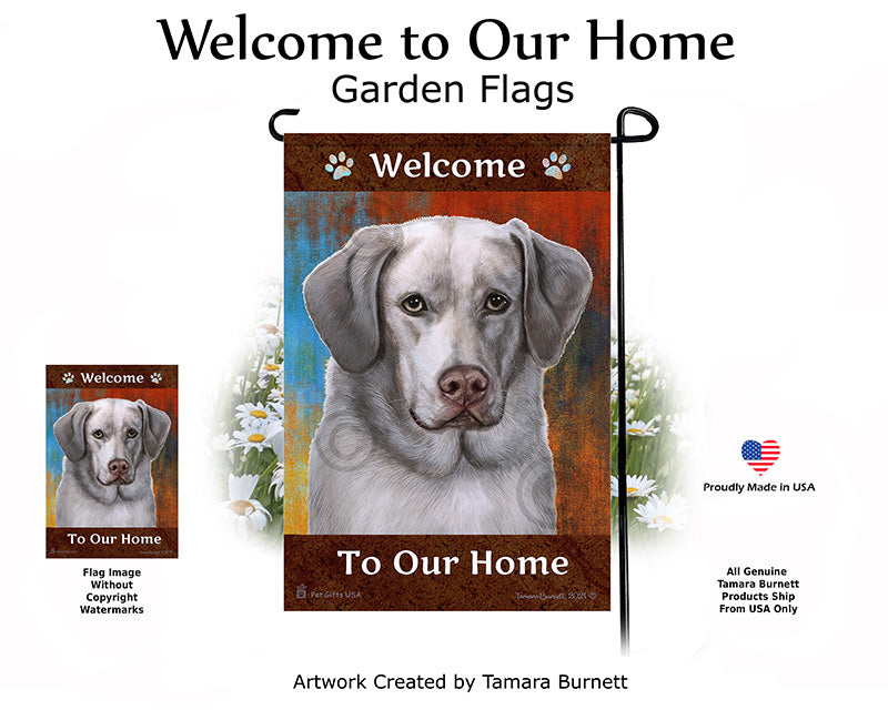 American Bulldog Welcome To Our Home - Garden Flag