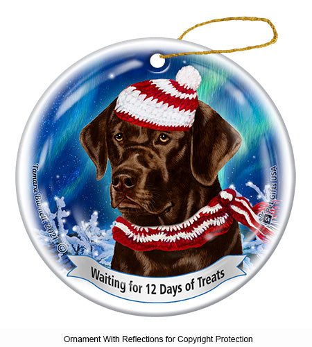 Labrador Chocolate English Ornament