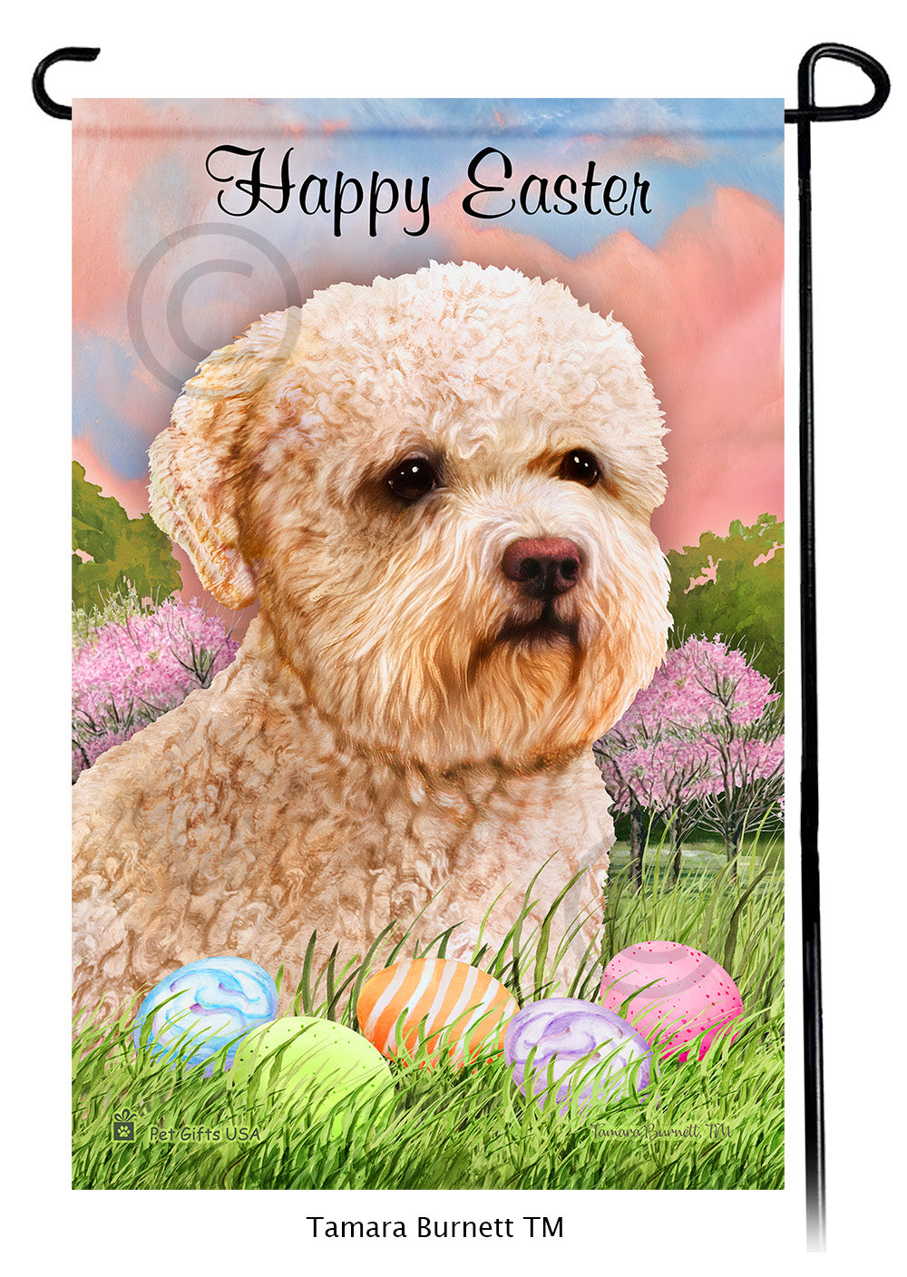 Lagotto Romagnolo Happy Easter - Garden Flag