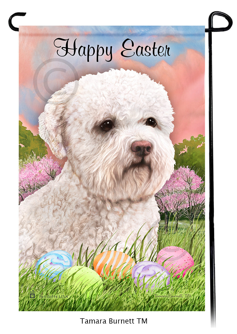 Lagotto Romagnolo Happy Easter - Garden Flag