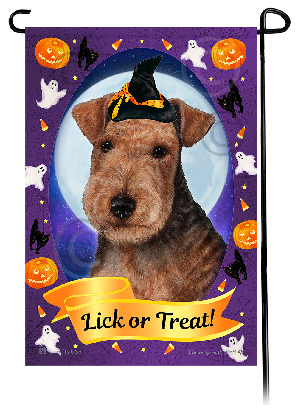 Australian Terrier Halloween Howls - Garden Flag