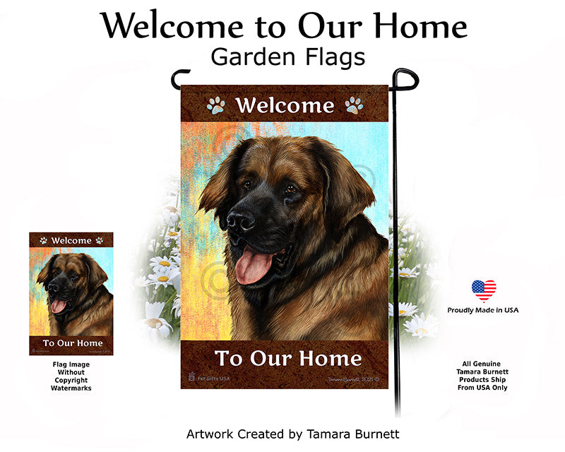 Leonberger Welcome To Our Home Garden Flags