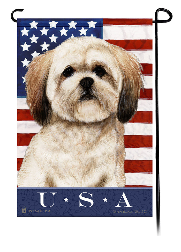 Lhasa Apso True Blue Garden Flags