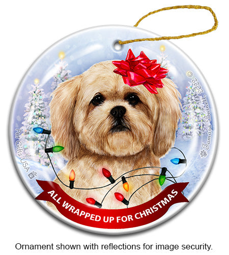 Lhasa Apso Cream Ornament