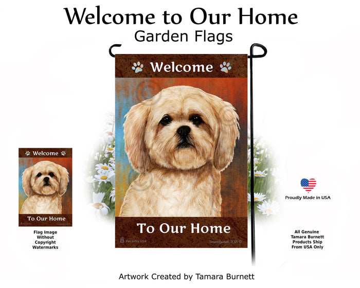 Lhasa Apso Welcome To Our Home Garden Flags