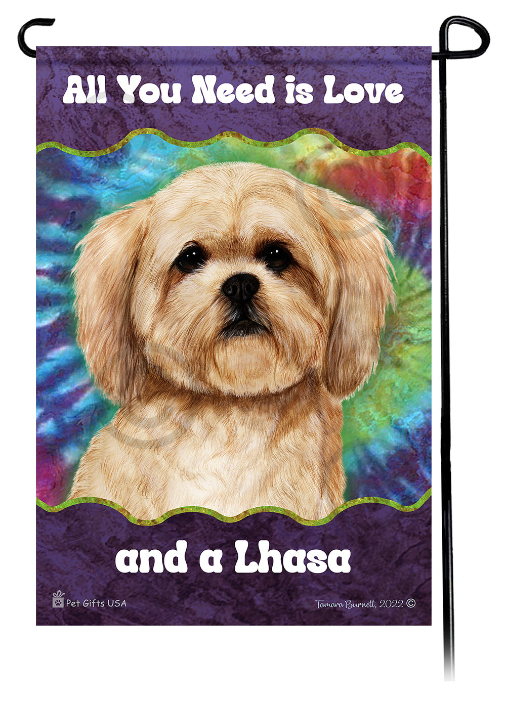 Lhasa Apso All You Need Is Love Garden Flag