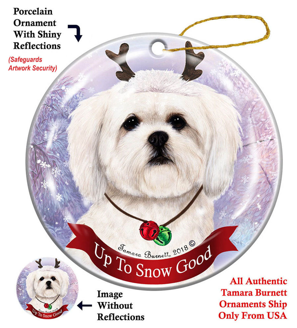 Lhasa Apso White Ornament