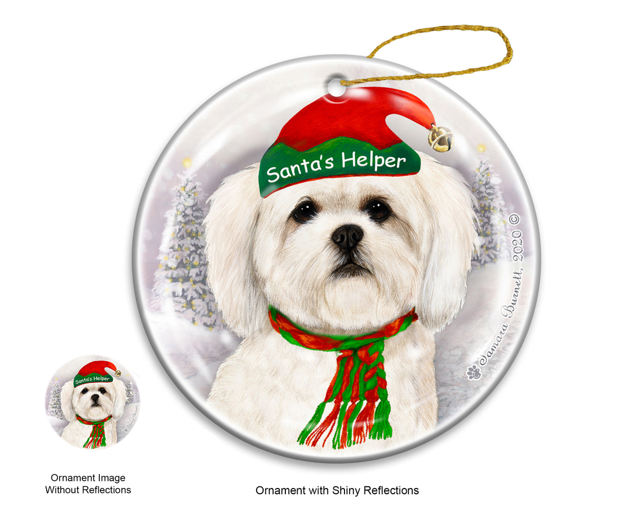 Lhaso Apso White Ornament