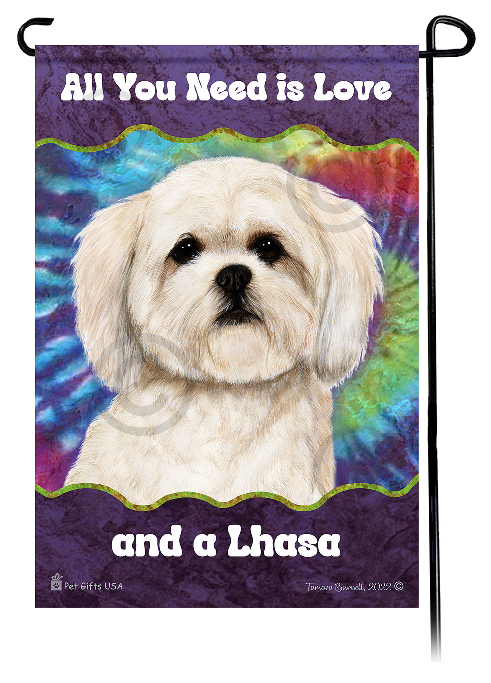 Lhasa Apso All You Need Is Love Garden Flag