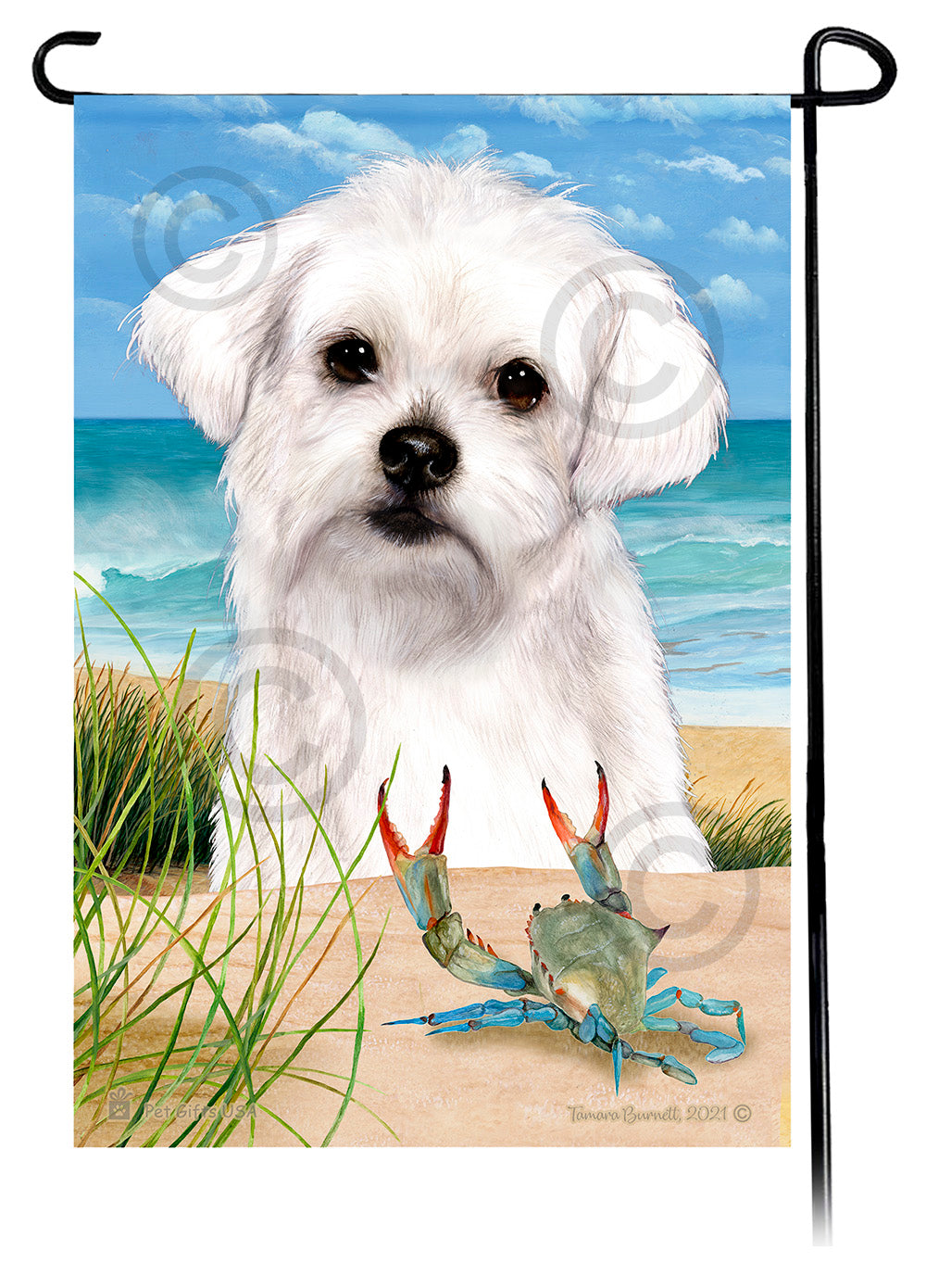 Maltese Summer Flowers Garden Flag