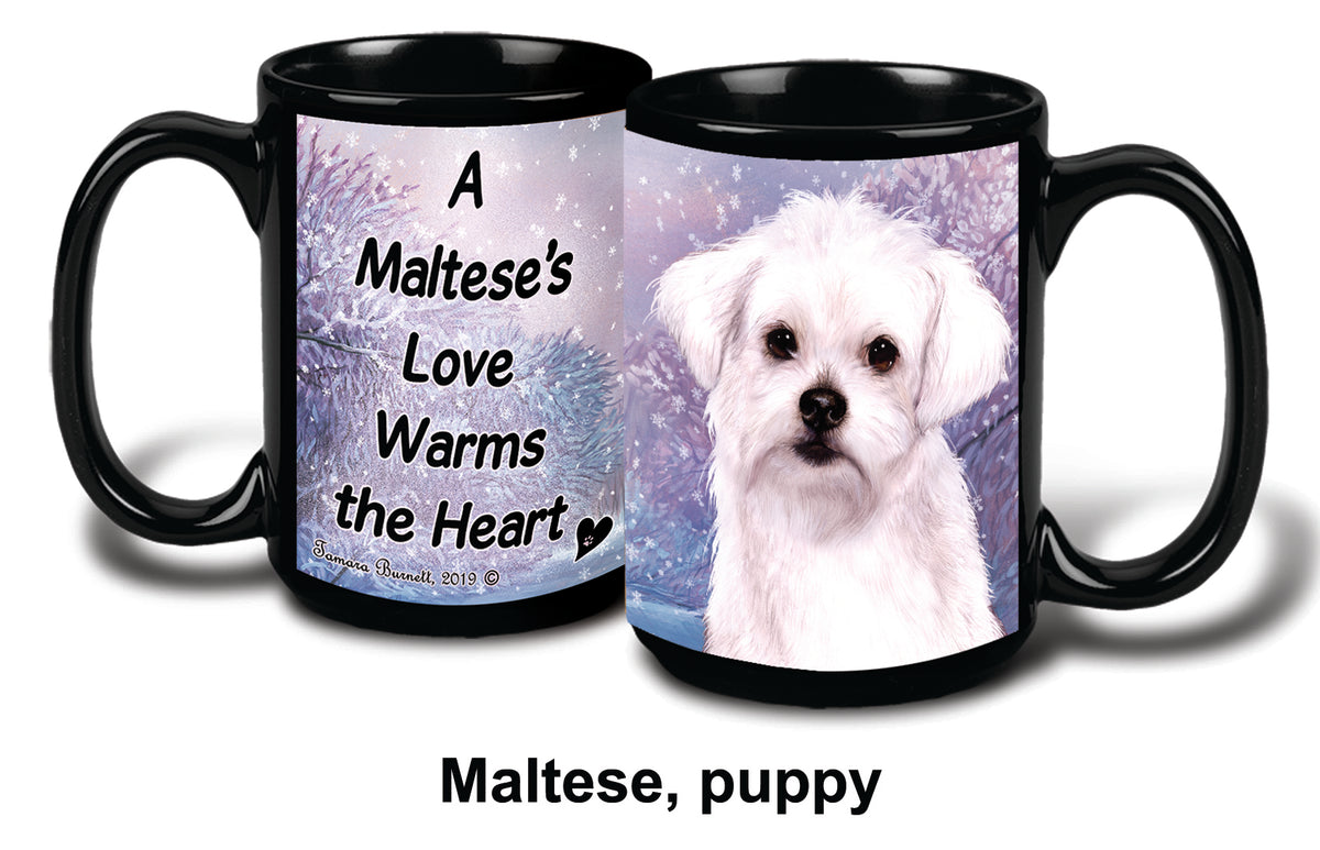 Maltese- White Winter Mug 15 oz