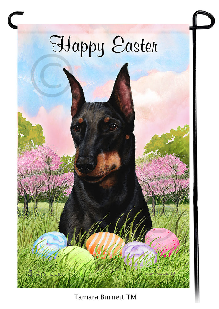 Manchester Terrier Happy Easter Garden Flags