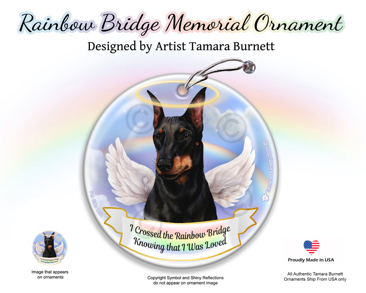 Manchester Terrier Rainbow Bridge Memorial Ornament