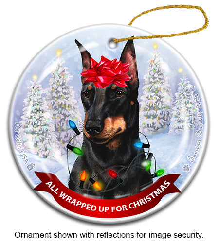 Manchester Terrier All Wrapped Up Ornament
