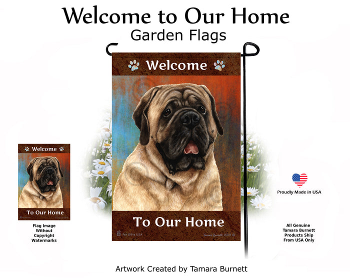 Mastiff Welcome To Our Home Garden Flags