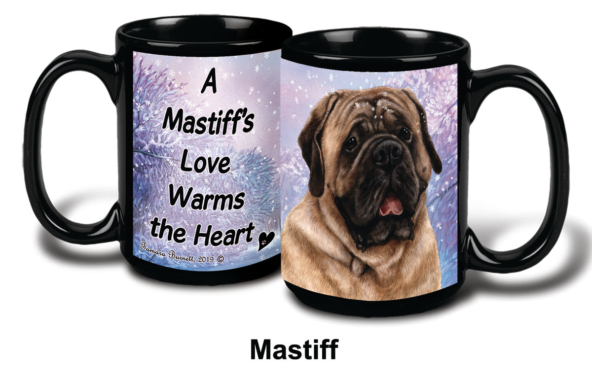 Mastiff- Fawn Winter Mug 15 oz