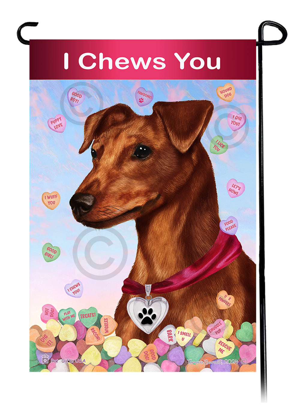 Miniature Pinscher Valentine Sweetheart - Garden Flag