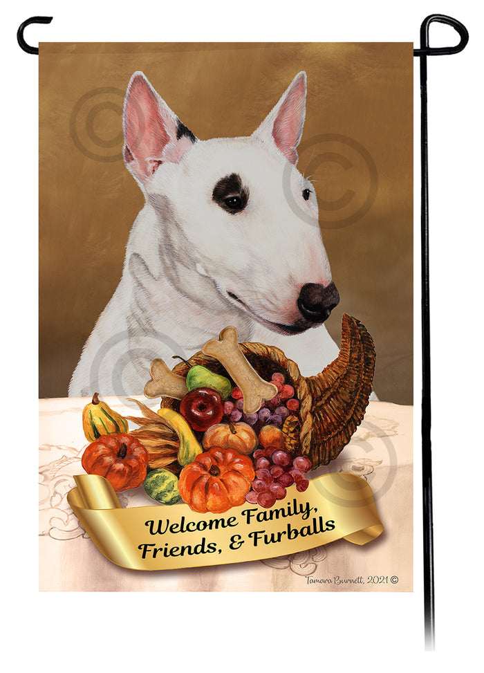 Bull Terrier Mini Thanksgiving Garden Flags