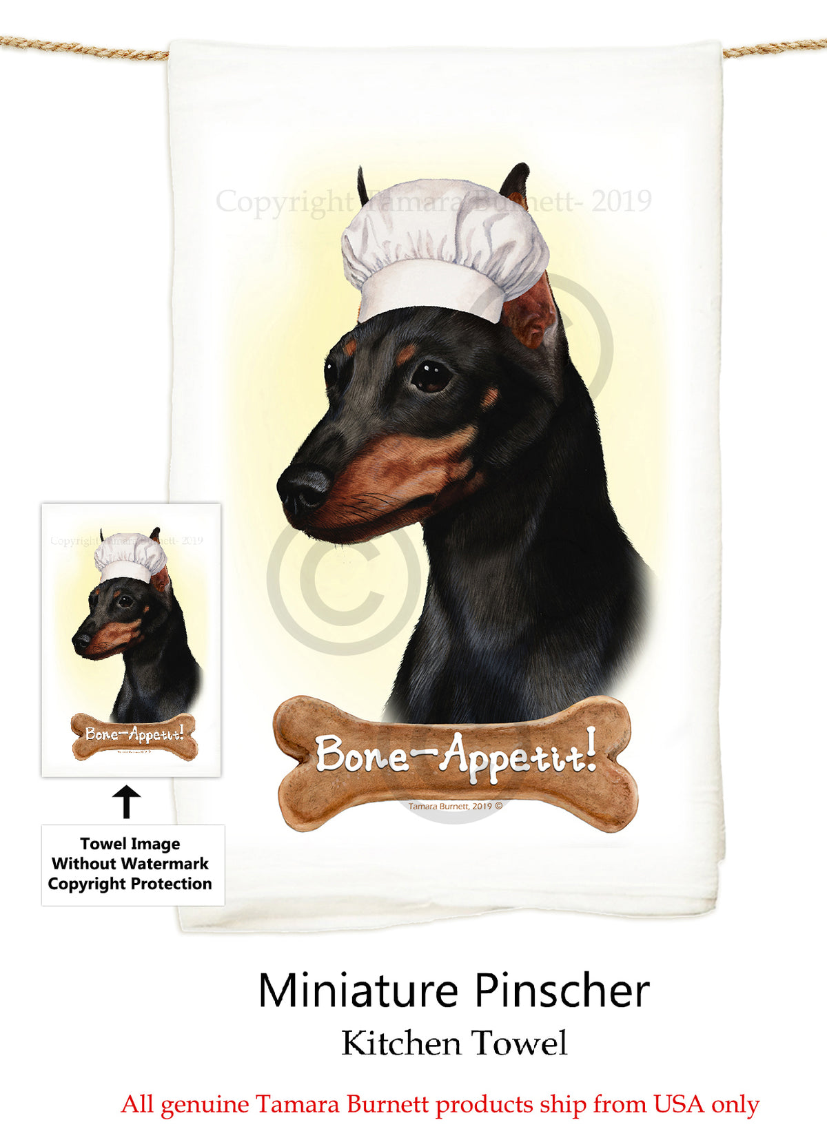 Miniature Pinscher Flour Sack Towel