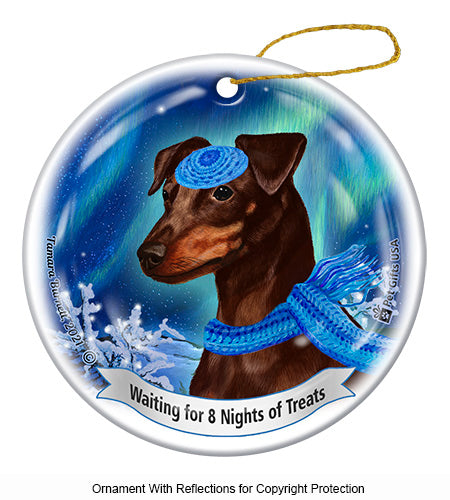 Min Pin Uncropped Chocolate Ornament
