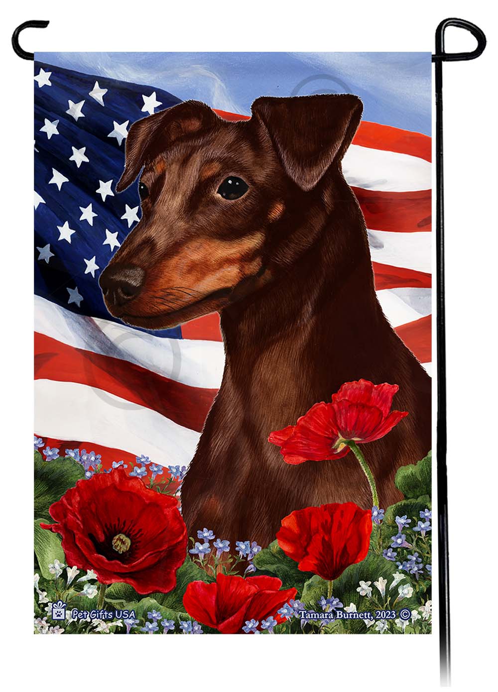 Patriotic Flowers Garden Flags