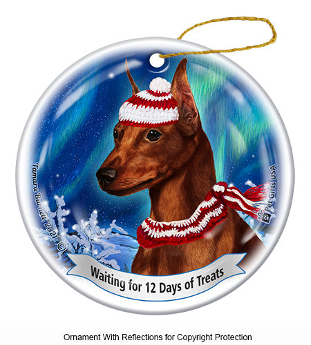 Min Pin Cropped Red Ornament