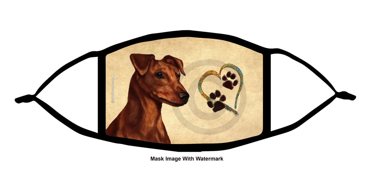 Miniature Pinscher (Red, Uncropped) Face Mask