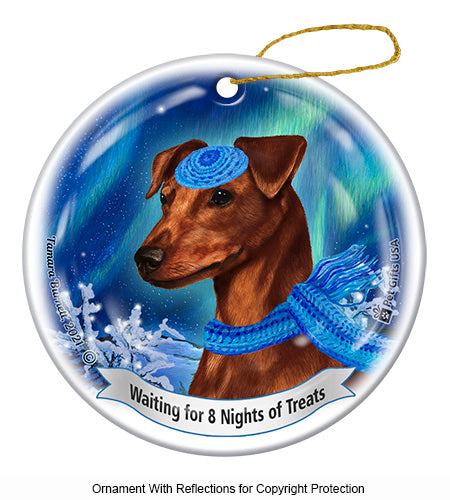 Min Pin Uncropped Red Ornament
