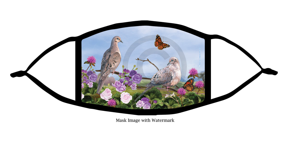 Mourning Dove (Grey) Face Mask