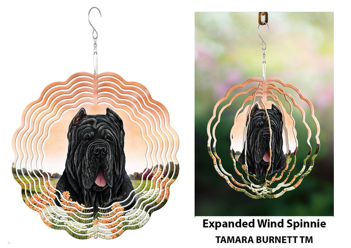 Neapolitan Mastiff Black Cropped Wind Spinner