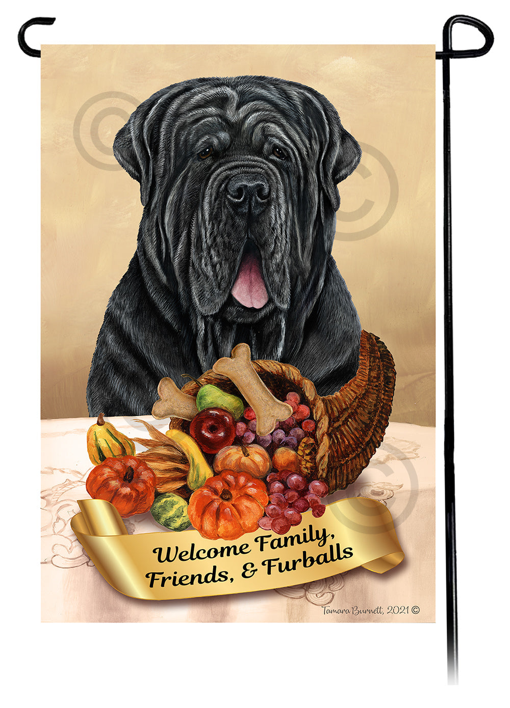 Neapolitan Mastiff Thanksgiving - Garden Flag