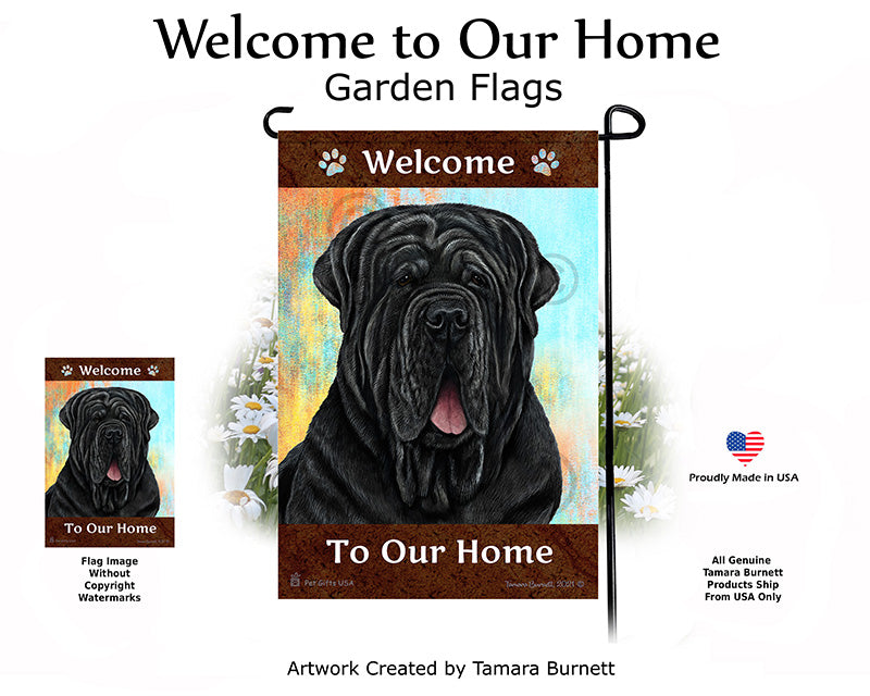 Mastiff Welcome To Our Home - Garden Flag