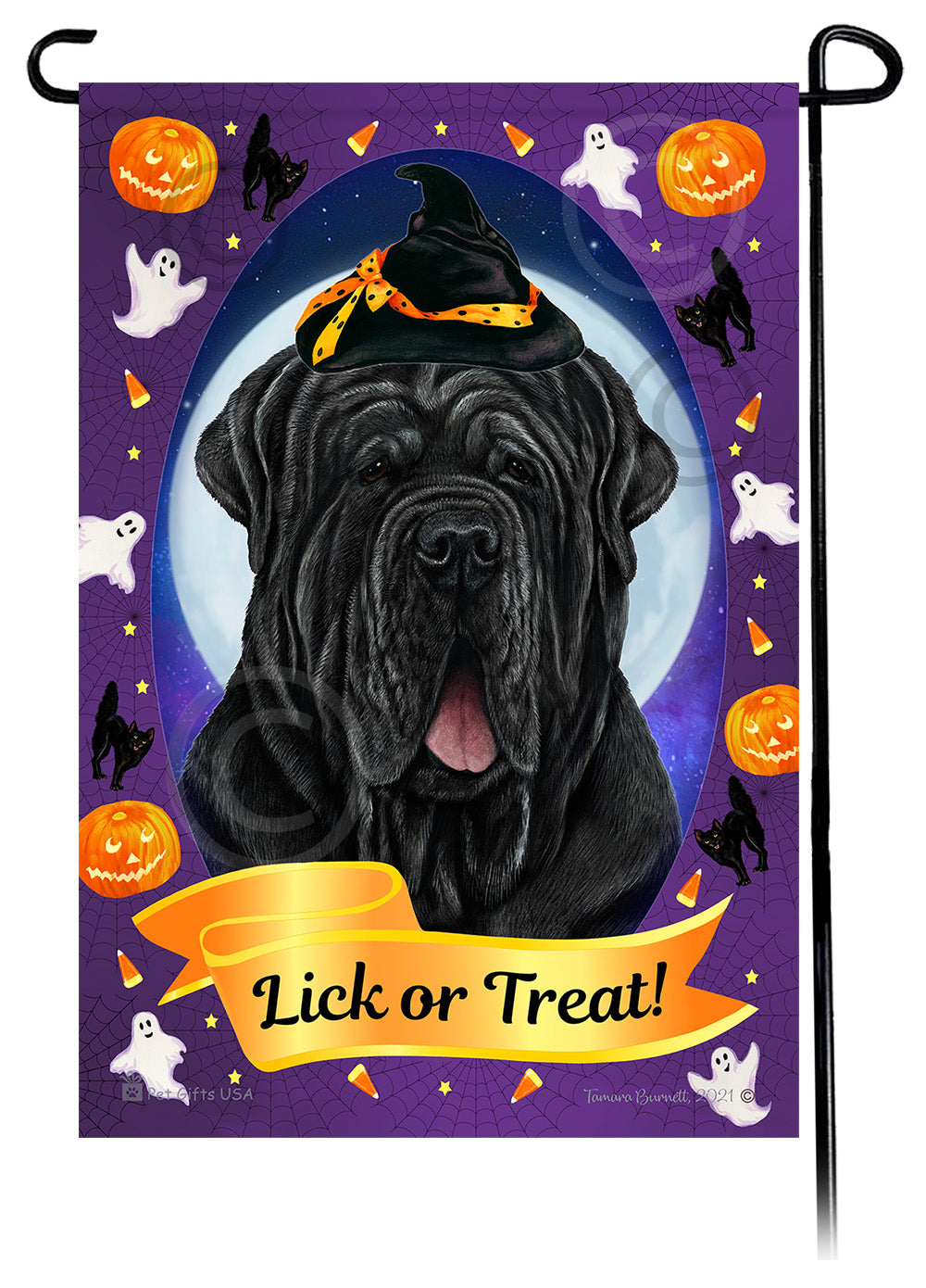 Neapolitan Mastiff Halloween Howls - Garden Flag