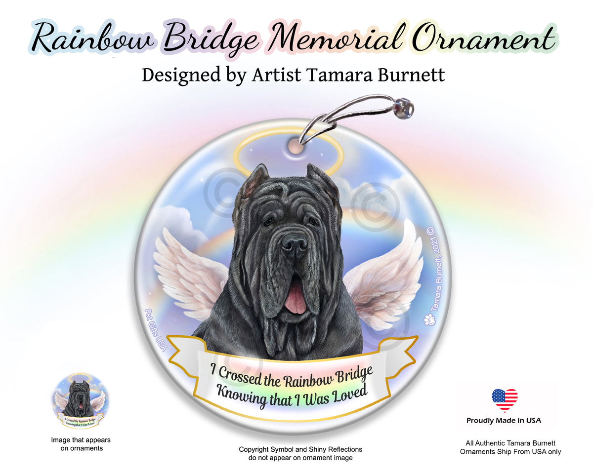 Neapolitan Mastiff Cropped Blue Ornament