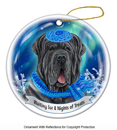 Neapolitan Mastiff Uncropped Blue Ornament