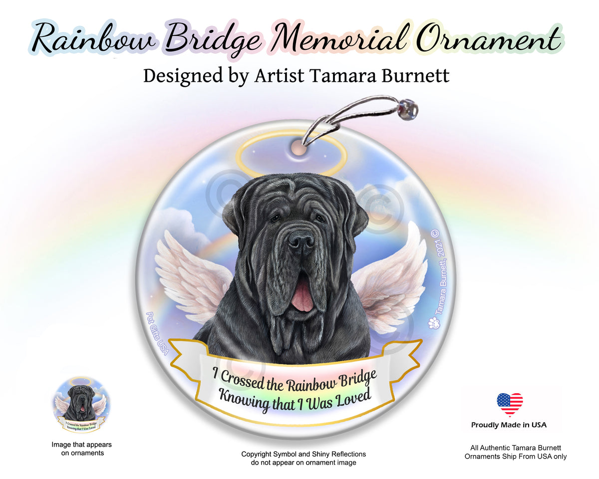 Neapolitan Mastiff Uncropped Blue Ornament