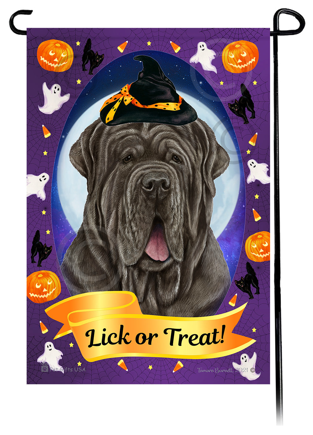 Neapolitan Mastiff Halloween Howls - Garden Flag