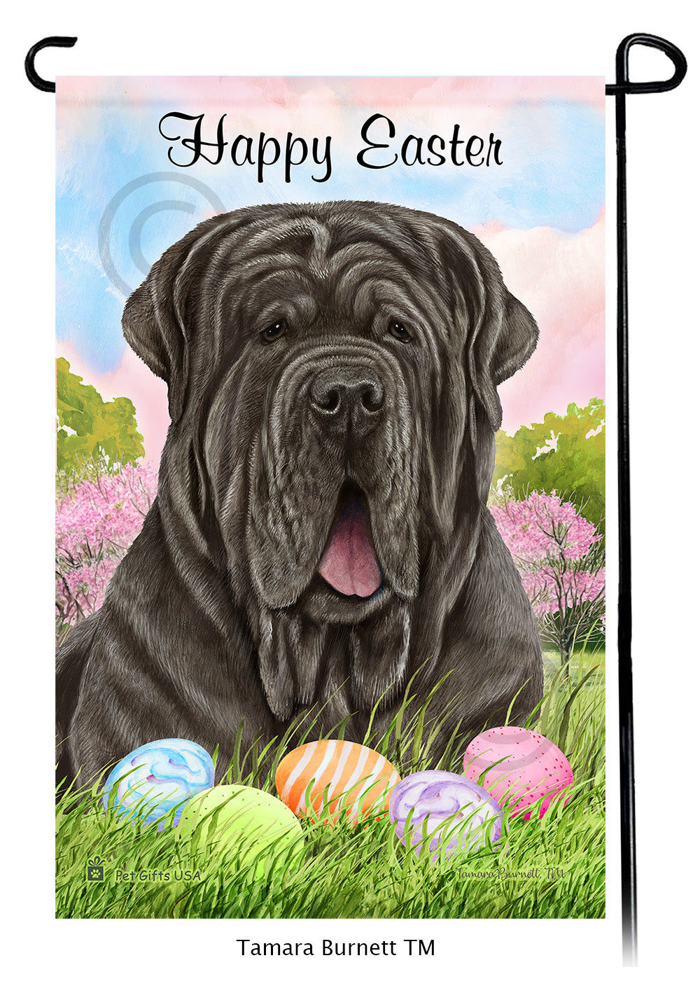 Mastiff Happy Easter - Garden Flag