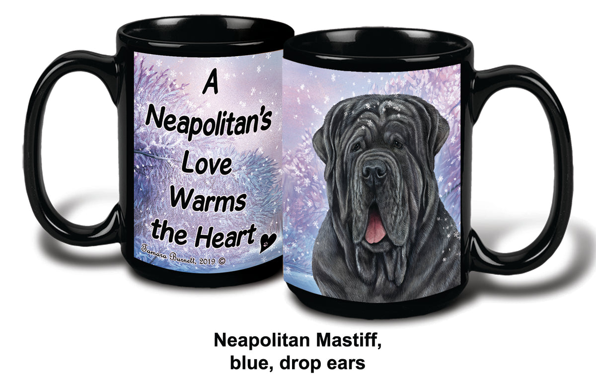 Neopol. Mastiff Uncrop Blue Winter Mug 15 oz