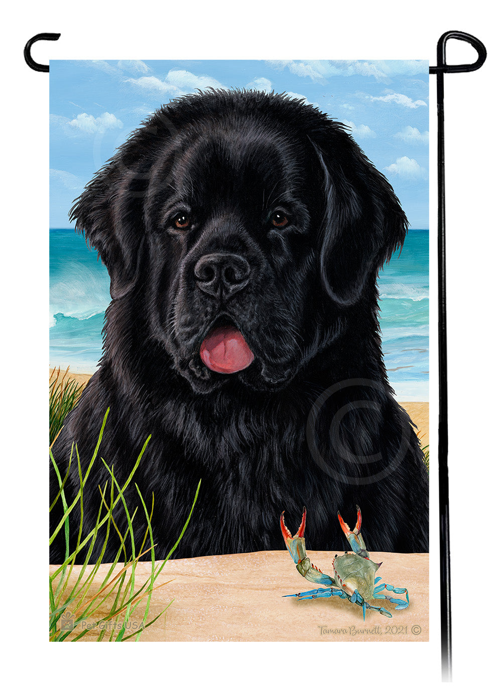Newfoundland Summer Flowers Garden Flag