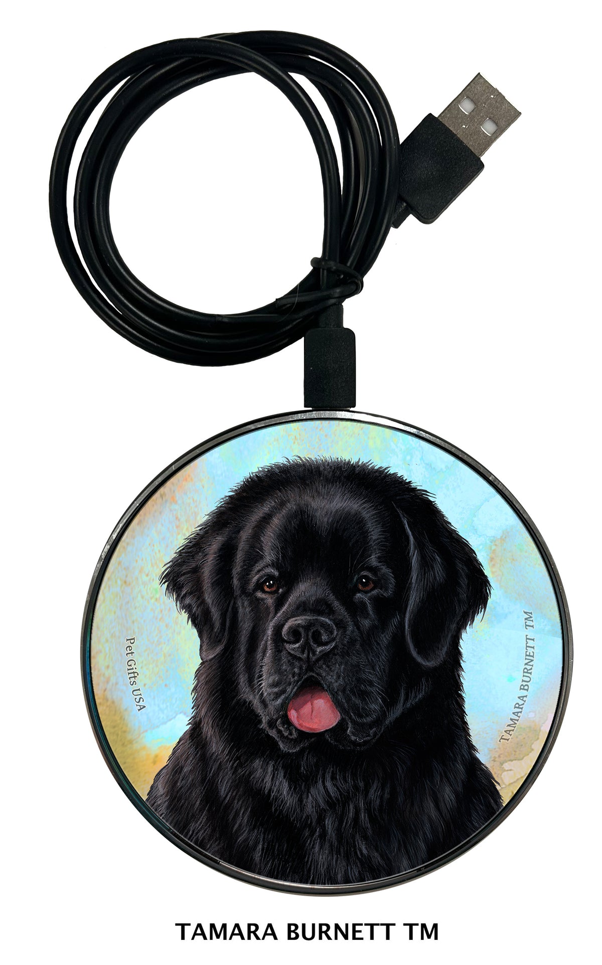 Newfoundland Black Zoomies Wireless Charger