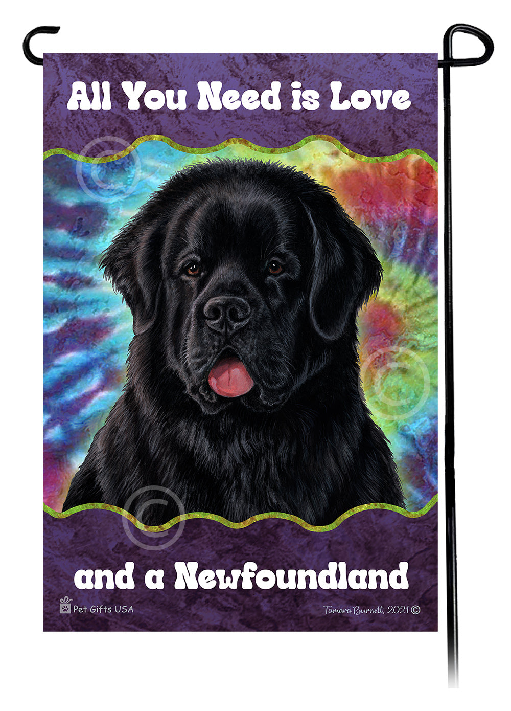 Newfoundland All You Need Is Love Garden Flags