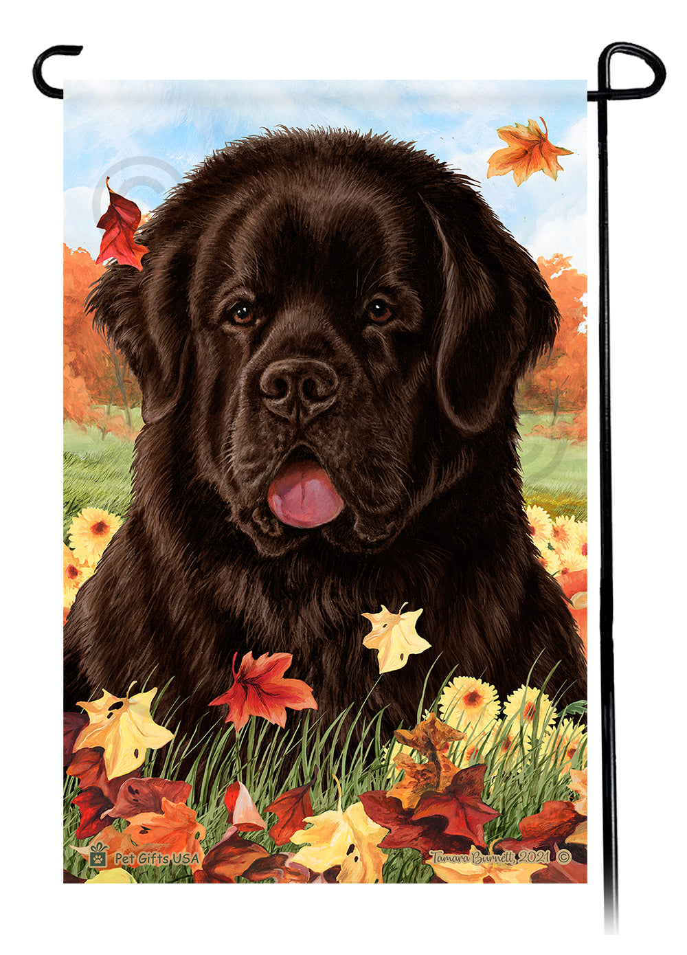 Newfoundland Falling Leaves - Garden Flag