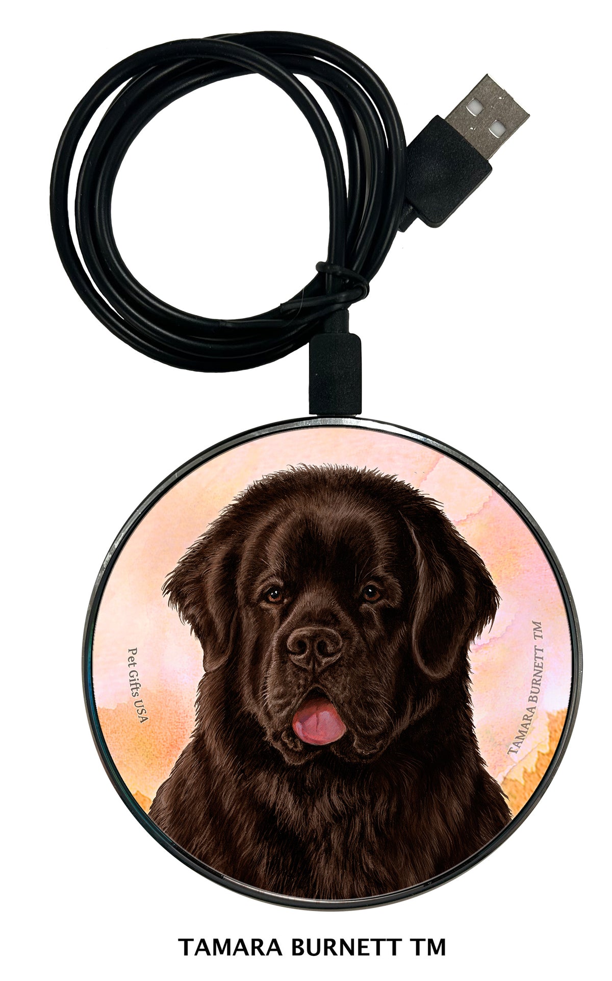 Newfoundland Chocolate Zoomies Wireless Charger