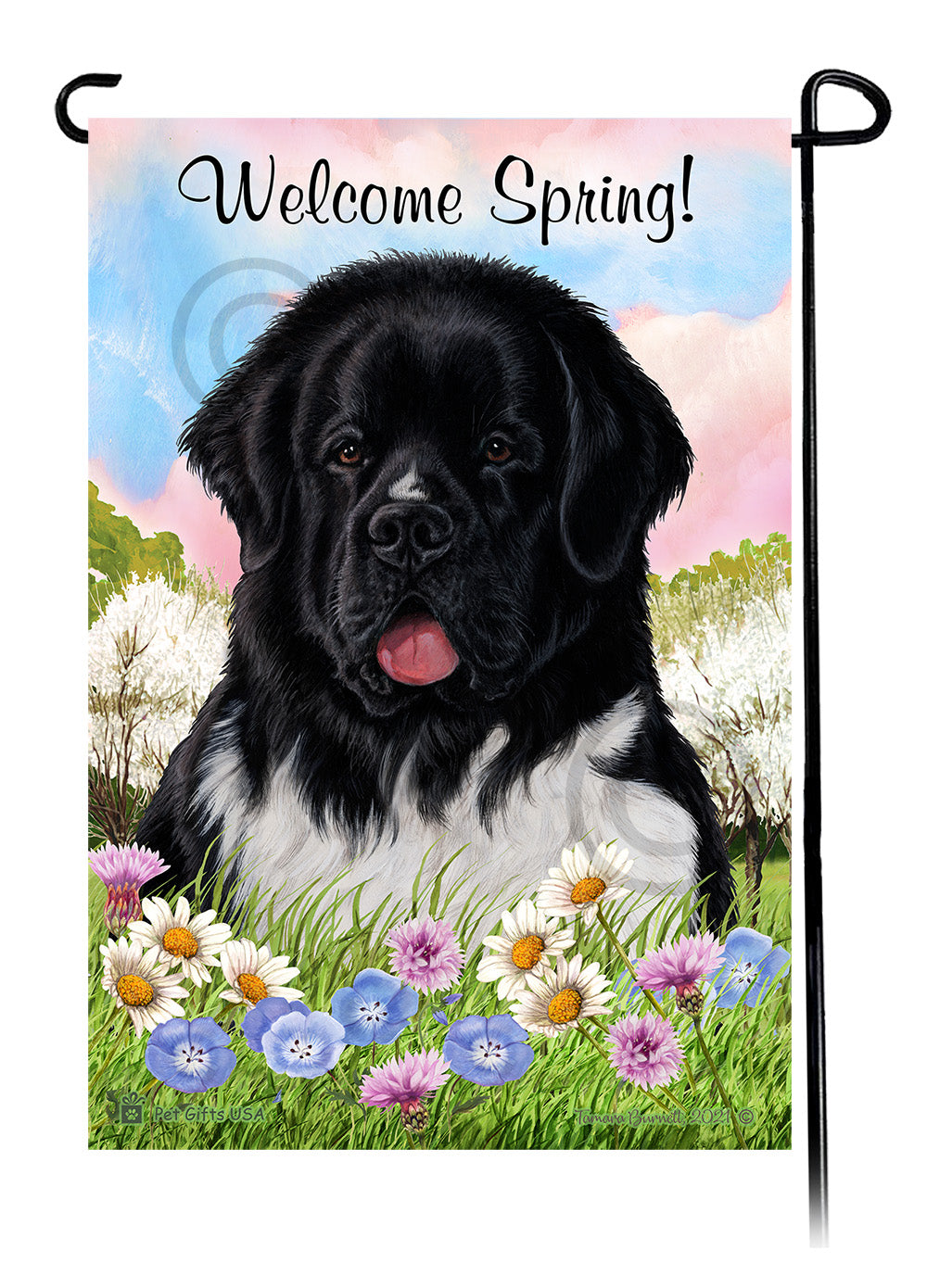 Newfoundland Welcome Spring - Garden Flag