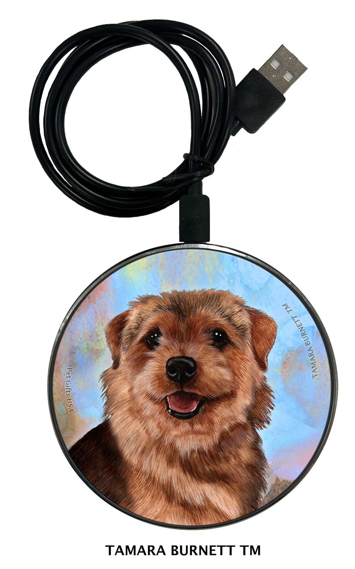 Norfolk Terrier Grizzle Zoomies Wireless Charger