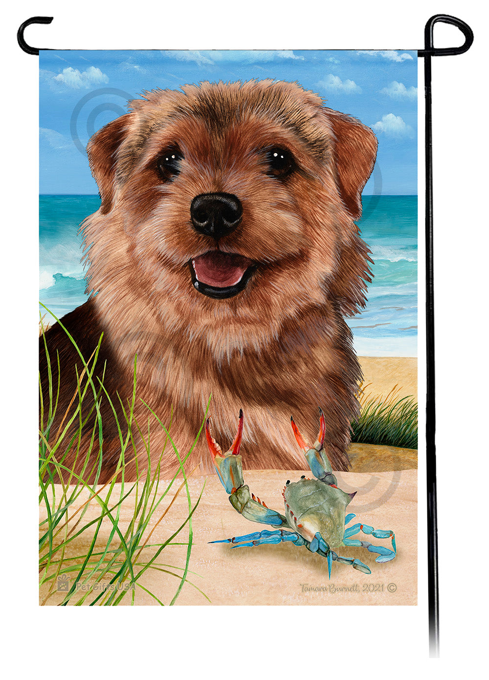 Norfolk Terrier Summer Flowers Garden Flag