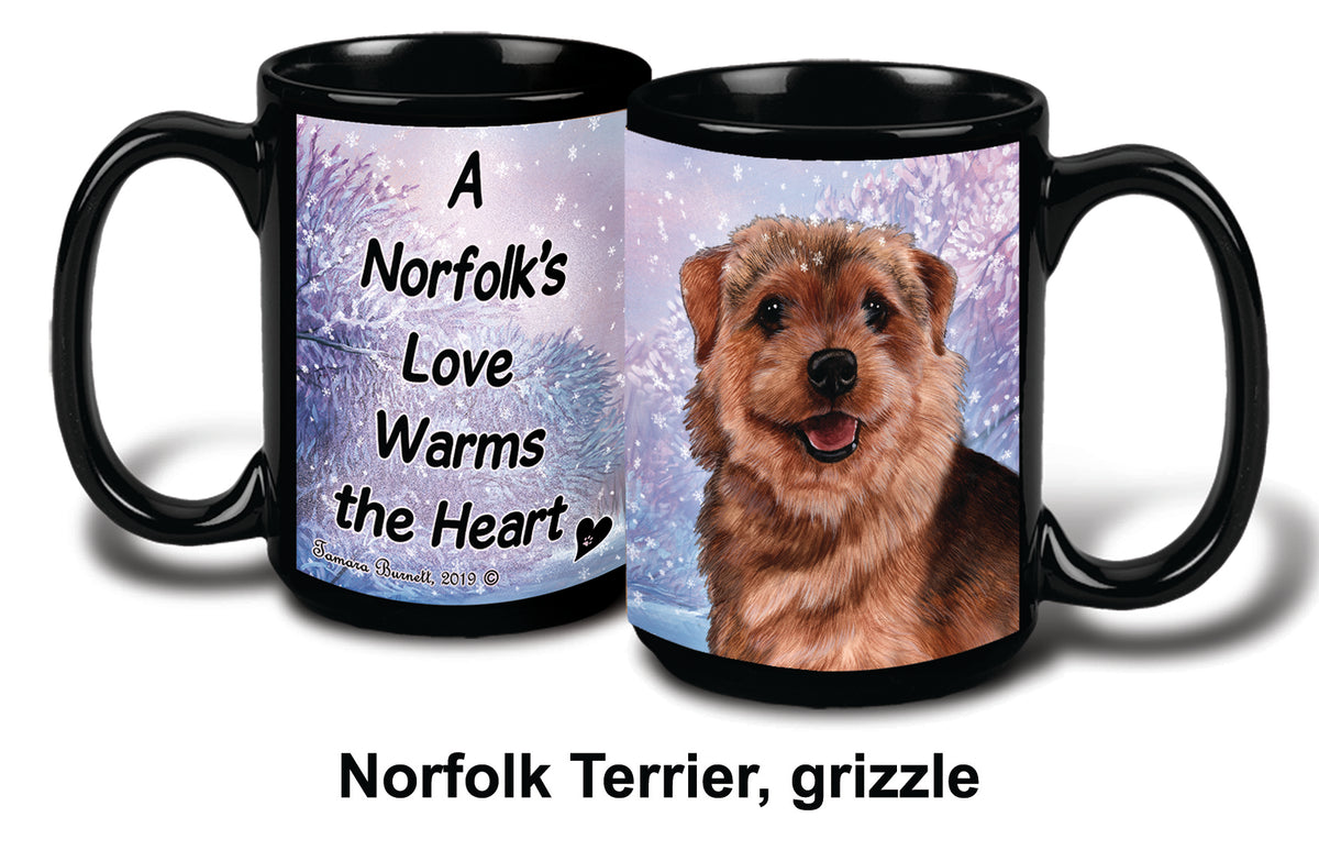 Norfolk Terrier Grizzle Winter Mug 15 oz